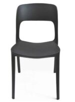 SILLA DE POLIPROPILENO COCINA BAR RESTAURANTE SILLAS DE JARDÍN INTERIOR EXTERIOR NEGRO 504