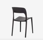 SILLA DE POLIPROPILENO COCINA BAR RESTAURANTE SILLAS DE JARDÍN INTERIOR EXTERIOR NEGRO 504