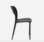 SILLA DE POLIPROPILENO COCINA BAR RESTAURANTE SILLAS DE JARDÍN INTERIOR EXTERIOR NEGRO 504