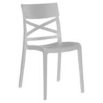 SILLA DE POLIPROPILENO BAR RESTAURANTE SILLAS DE JARDÍN INTERIOR EXTERIOR GRIS LC