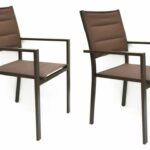 KIT 2 SILLAS APILABLES BAR RESTAURANTE INTERIOR EXTERIOR JARDÍN MARRÓN 749