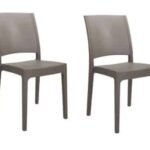 KIT 2 SILLAS DE POLIPROPILENO COCINA BAR RESTAURANTE SILLA INTERIOR EXTERIOR PALOMA GRIS PALOMA FL