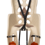 ASIENTO DE BICICLETA PARA NIÑOS HOMOLOGADO FIJACIÓN DE CUADRO 22Kg TRASERO BEIGE FRAA 134
