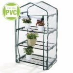 INVERNADERO JARDÍN BALCÓN TERRAZA PROTECCIÓN VEGETAL 3 ESTANTES PVC cm69x49x125h 717