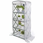 INVERNADERO JARDÍN BALCÓN TERRAZA PROTECCIÓN VEGETAL 4 ESTANTES PE cm 67x44x160h 620