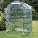 INVERNADERO ARQUEADO JARDÍN PROTECCIÓN DE PLANTAS HUERTO FLORES TELA PE cm 142x71x203 637