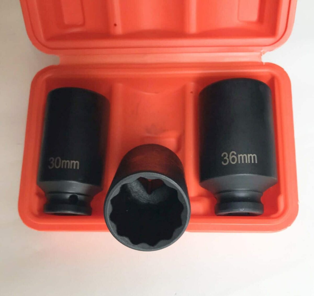 JUEGO DE VASOS: 3 PIEZAS 1/2" DESTORNILLADOR CEMENTADO POLIGONAL REFORZADO 30 32 36 MM 536