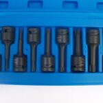 JUEGO DE LLAVES DE VASO TORX 1/2 T20-T70 IMPACT 75MM 9 PIEZAS LLAVES DE CASSETTE 438 OX