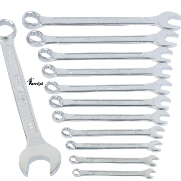 SET KIT SET 12 PIEZAS LLAVES COMBINADAS FIJAS Y DE ESTRELLA 6 - 24 CROMO VANADIO 903