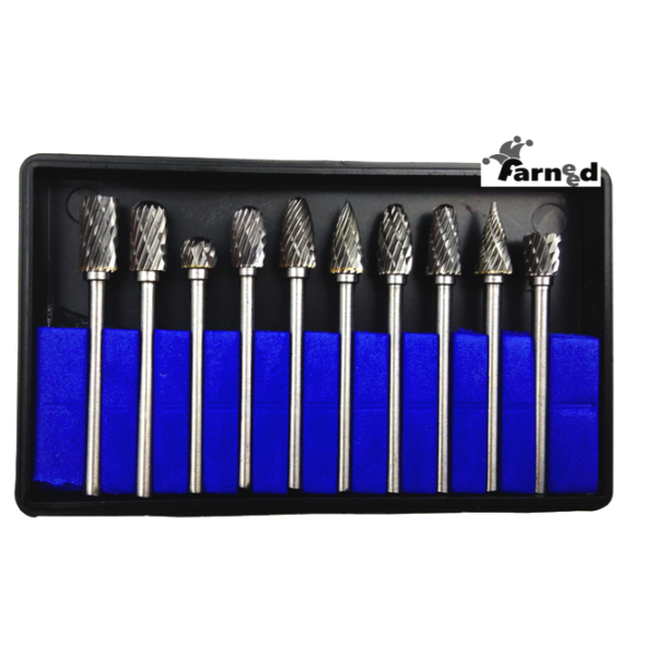 JUEGO DE BROCAS DE CARBURO DE TUNGSTENO 10 PIEZAS DRIMEL AMOLADORA BROCA 3x6 mm