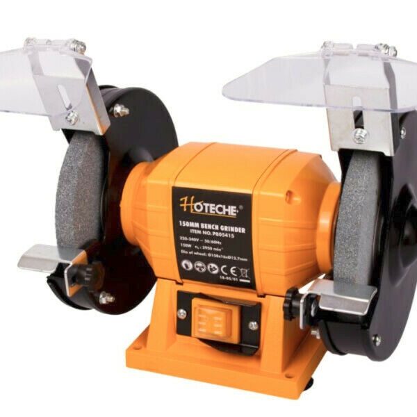 MUELA, MUELA ABRASIVA DE BANCO 150 W DOBLE PIEDRA 2 PIEDRAS RECTIFICADORA 150 MM 462HO