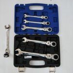JUEGO DE KIT DE LLAVES COMBINADAS DE TRINQUETE 6 PIEZAS 8 - 19 MM JUNTA GIRATORIA ARTICULADA WK2101