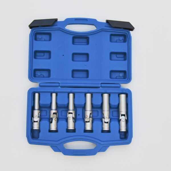 JUEGO DE KITS DE LLAVES LLAVES DE VASO BUJÍAS BUJÍAS INCANDESCENTES ARTICULADAS DE VANADIO 6 PIEZAS 8-16