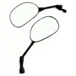 PAR DE ESPEJOS RETROVISORES PARA MOTO SCOOTER NEGRO DERECHO IZQUIERDO M10 312