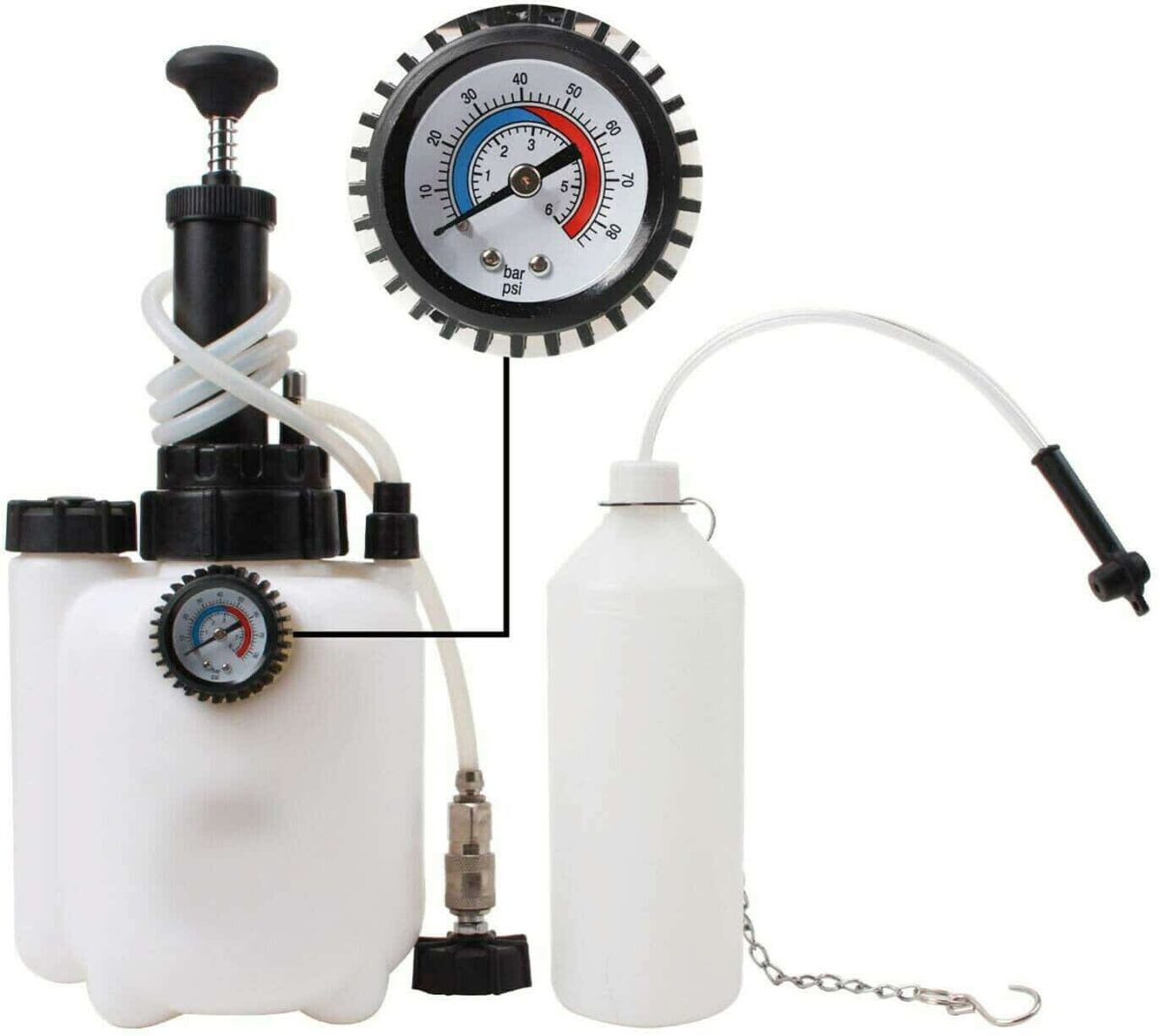 KIT DE PURGA DE FRENOS DE CILINDRO MAESTRO DE EMBRAGUE PARA AUTOMÓVILES MOTOCICLETAS VEHÍCULOS 3 LITROS 2 bar 30 psi BIA