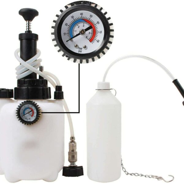 KIT DE PURGA DE FRENOS DE CILINDRO MAESTRO DE EMBRAGUE PARA AUTOMÓVILES MOTOCICLETAS VEHÍCULOS 3 LITROS 2 bar 30 psi BIA