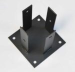 SOPORTE DE POSTE DE PILAR DE MADERA OCTOGONAL SOPORTE DE COPA ACERO 105x105 mm gc