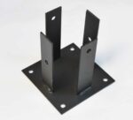 SOPORTE DE POSTE DE PILAR DE MADERA OCTOGONAL SOPORTE DE COPA ACERO 105x105 mm gc