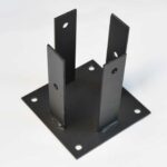 SOPORTE DE POSTE DE PILAR DE MADERA OCTOGONAL SOPORTE DE COPA ACERO 105x105 mm gc