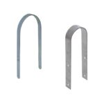 Soporte redondo en forma de U para la fijación de postes redondos, vigas de madera, diámetro Ø, viga: 100 mm, 520sp