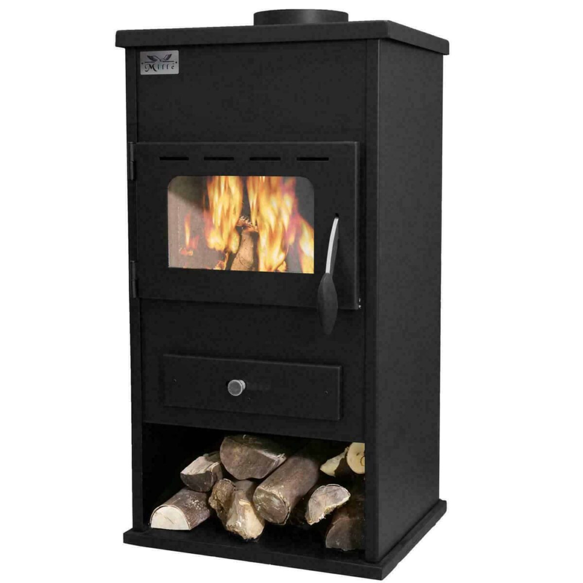 21280 ESTUFA DE LEÑA ESTUFA "PANAREA" 10KW CHIMENEA CALEFACCIÓN DOMÉSTICA 43x43x88H CM 505