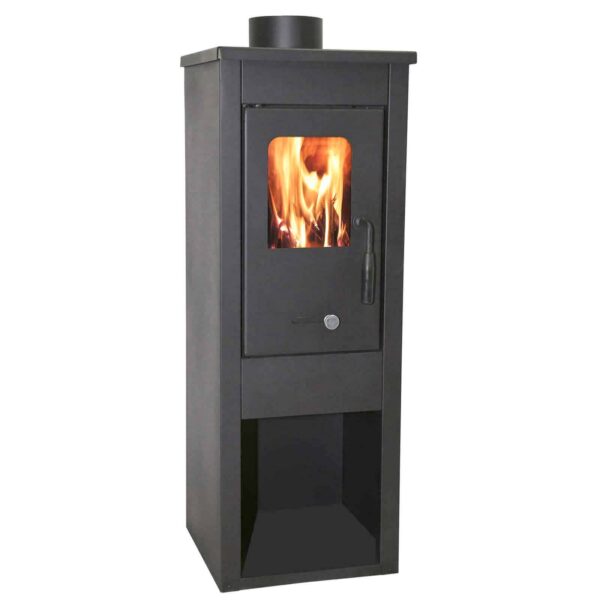 ESTUFA ESTUFAS DE LEÑA ACERO PINTADO 7KW CHIMENEA HOUSE cm 33x35x94h ERA