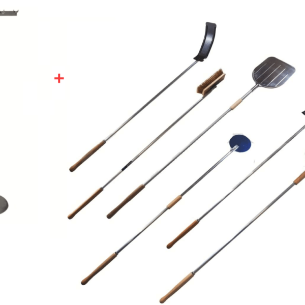 KIT PORTAPALAS PARA PIZZA 6 PLAZAS PARA SOPORTES PARA PALAS H150 + 6 PALAS