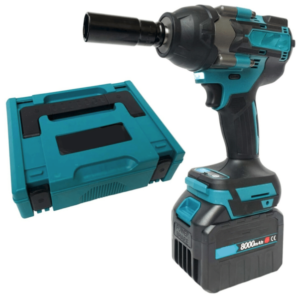 DESTORNILLADOR REMOVEDOR DE PERNOS 1/2" 2 BATERÍAS 21V BATERÍAS 8 Ah 005ox