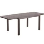 MESITA EXTENSIBLE EXTENSIBLE cm 160/240x100x74H ALUMINIO MARRÓN 725