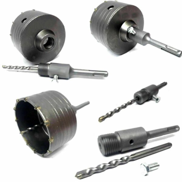 BROCA COPA DE PERFORACIÓN DE NÚCLEO 100 MM PARA CORTADORES DE PARED VARILLA DE CEMENTO DE PIEDRA SDS PLUS HO311
