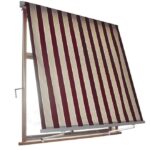 TOLDO TOLDO CAÍDA 2,5X2,5 MT SIN BRAZOS BEIGE BURDEOS BALCÓN 093