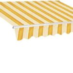 TOLDO ENROLLABLE TOLDO BALCÓN BARRA CUADRADA 4X3 RAYAS OCRE AMARILLO BRAZOS 1817