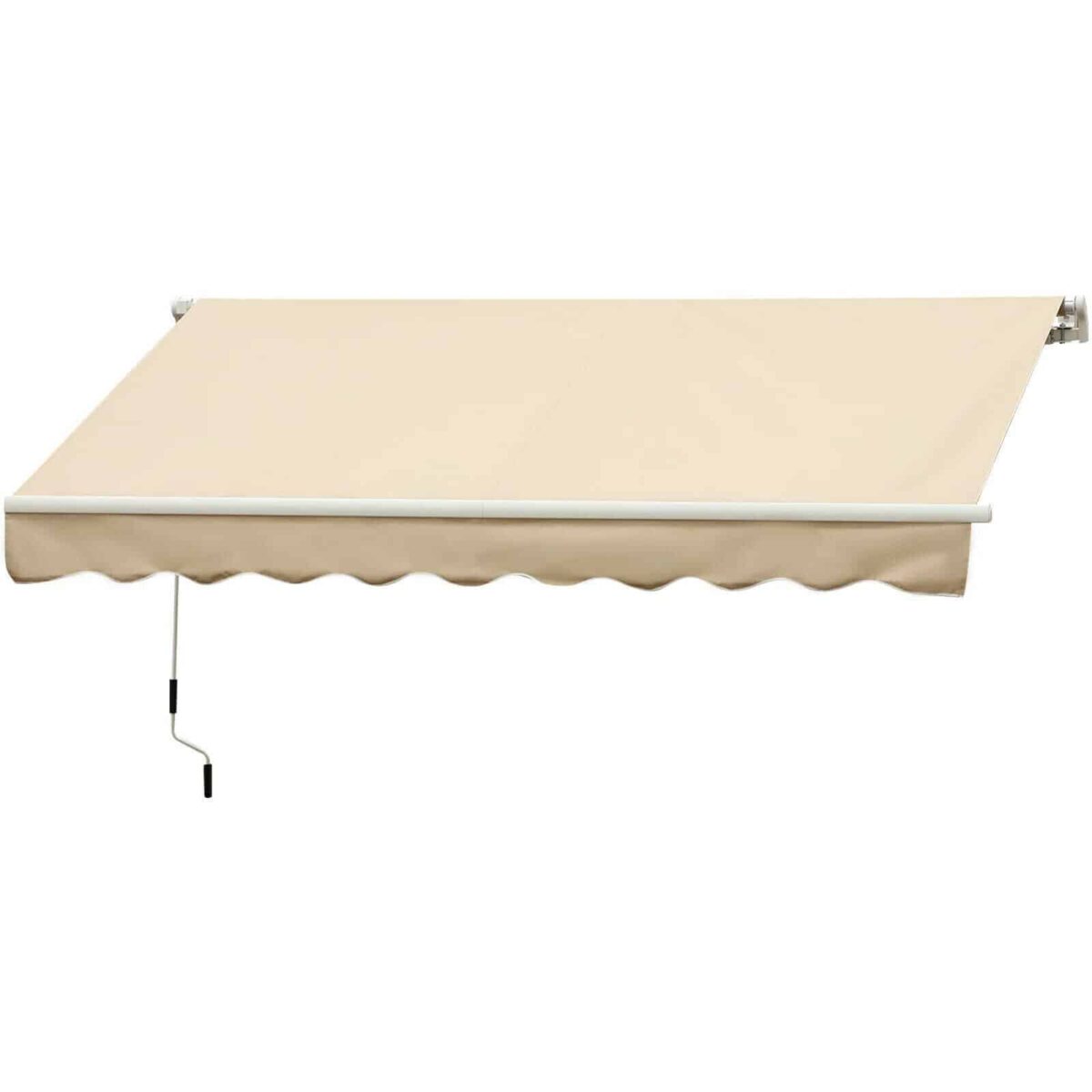 TOLDO BALCÓN BARRA CUADRADA 2x1.5 MT BRAZOS EXTENSIBLES DE ALUMINIO BEIGE 1823