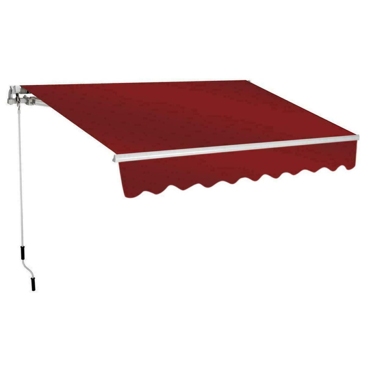 20019 TOLDO BALCÓN BARRA CUADRADA 3x2 MT BRAZOS EXTENSIBLES DE ALUMINIO ROJO 1804