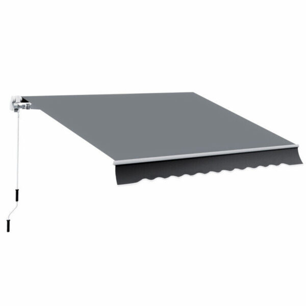 TOLDO BALCÓN BARRA CUADRADA 3x2 MT ALUMINIO GRIS BRAZOS EXTENSIBLES 1803G