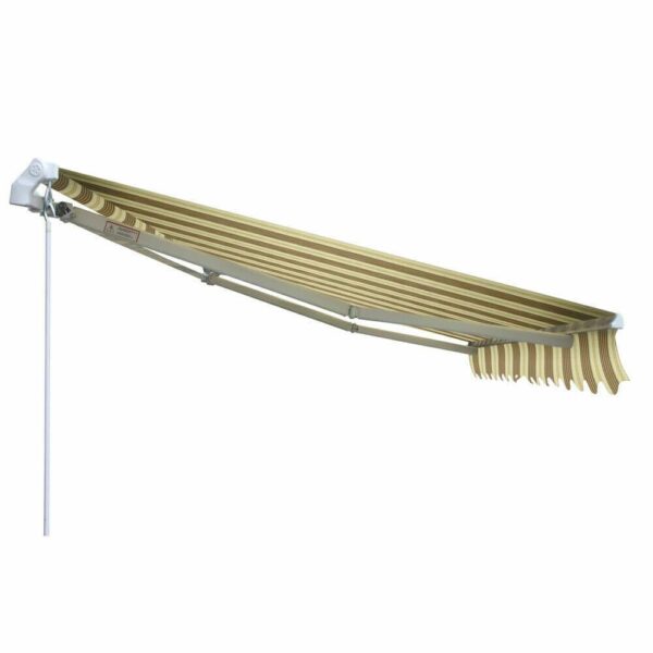 TOLDO ENROLLABLE BALCÓN EXTERIOR ROLLER 4x2.5 mt BEIGE/MARRÓN 324v