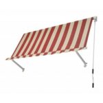 TOLDO DESPLEGABLE 3X2,5 M SIN CAJA DE BRAZOS BEIGE BURDEOS BALCÓN 3900