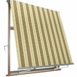 TOLDO DESPLEGABLE BALCÓN 80 CM 3 x 2,45 MT BEIGE MARRÓN RAYAS 192 VE