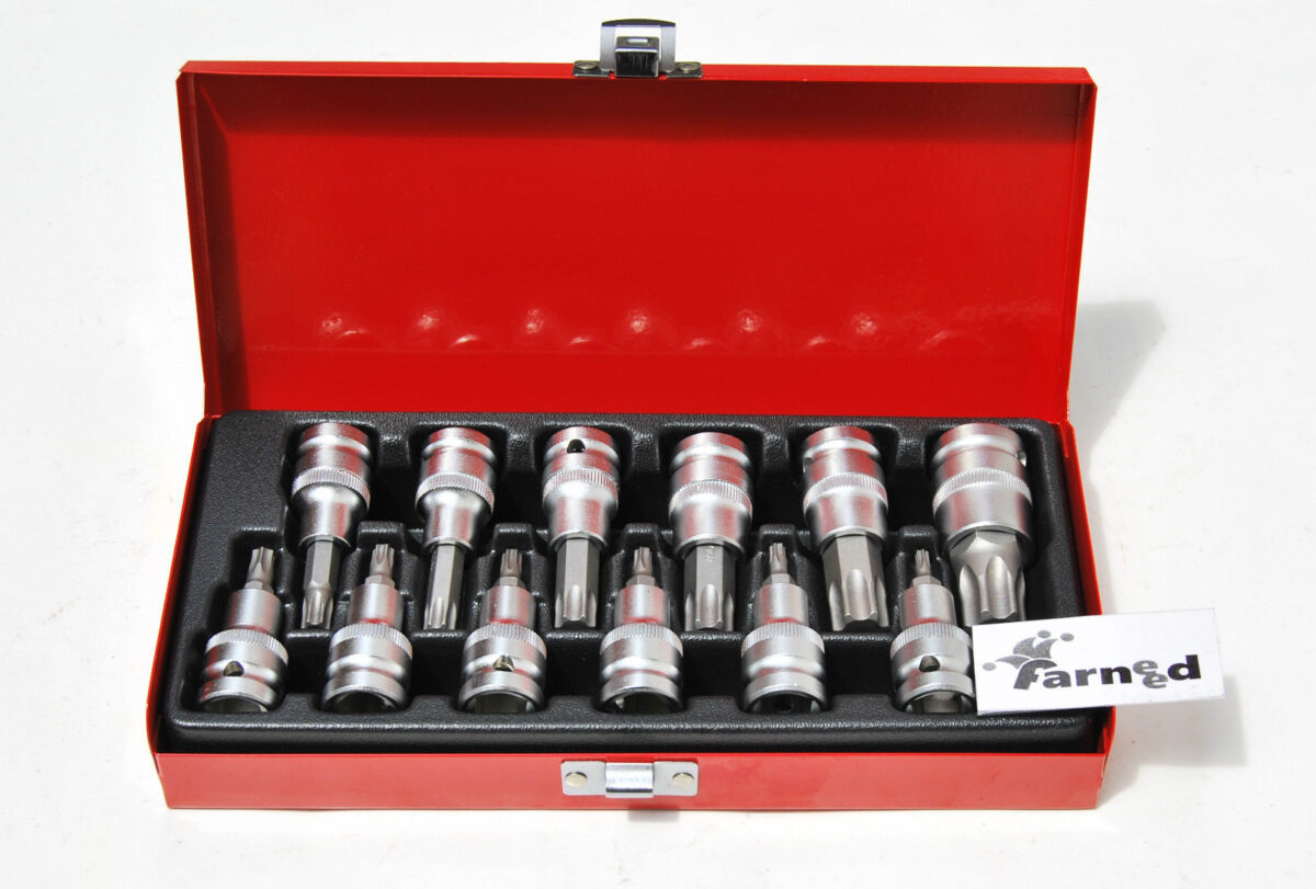 23224 SERIE COMPASS KIT TORX MACHO VASOS DE IMPACTO GRANDES 13 PIEZAS T20-T80 359 OX