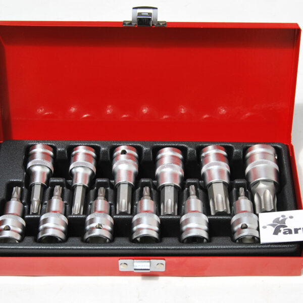 SERIE COMPASS KIT TORX MACHO VASOS DE IMPACTO GRANDES 13 PIEZAS T20-T80 359 OX