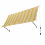 TOLDO DESPLEGABLE 4x3 MT SIN CAJA DE BRAZOS AMARILLO BLANCO BALCÓN 3912