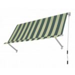 TOLDO DESPLEGABLE 3X2,5 MT SIN BRAZO CAJA VERDE BLANCO BALCÓN 3901