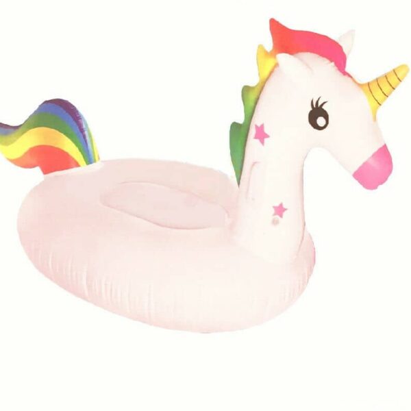 JUEGO HINCHABLE UNICORNIO NIÑOS PISCINA INFANTIL CHALECO SALVAVIDAS MAR 165x90 cm 129