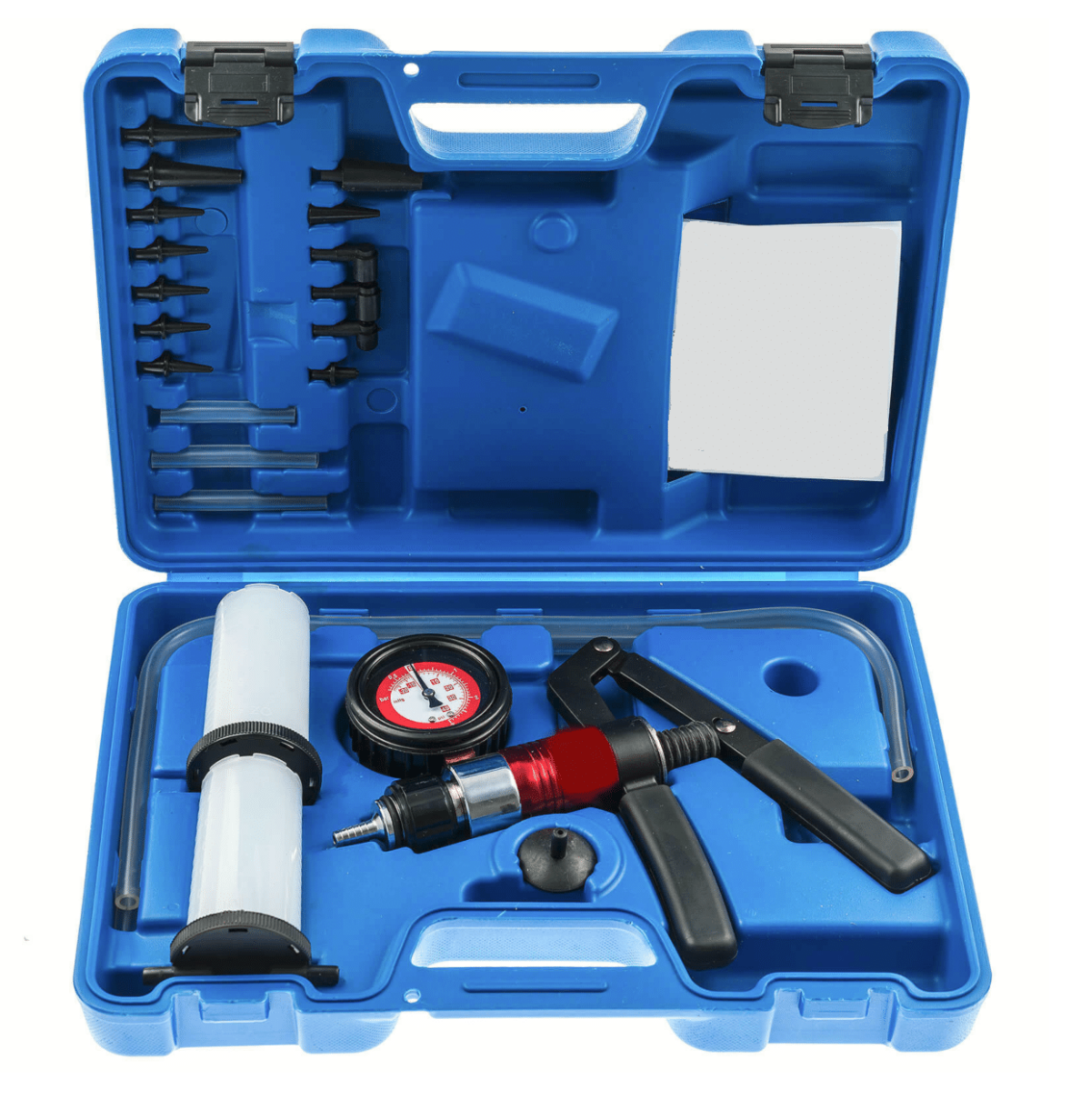 19974 PROBADOR DE BOMBA DE VACÍO 2 FRASCOS PURGADOR DE MANGUERA FRENOS MANUALES AUTO VACUOMETRO183