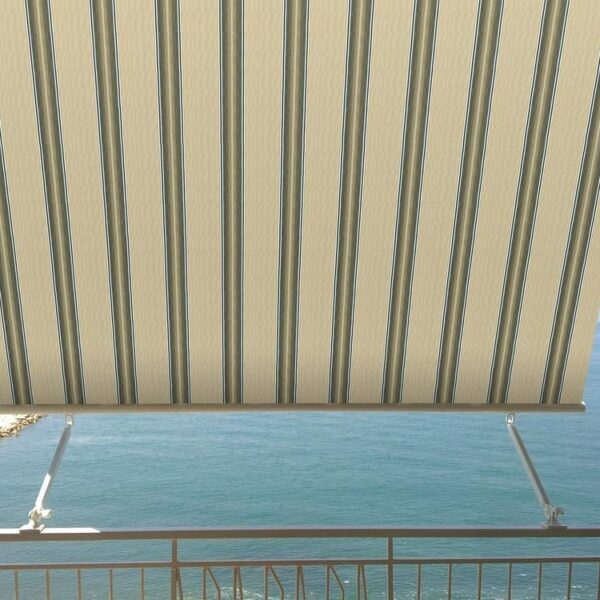 TOLDO TOLDO CAÍDA 3X2,45 MT SIN BRAZOS CAJÓN BEIGE VERDE RAYAS BALCÓN 389