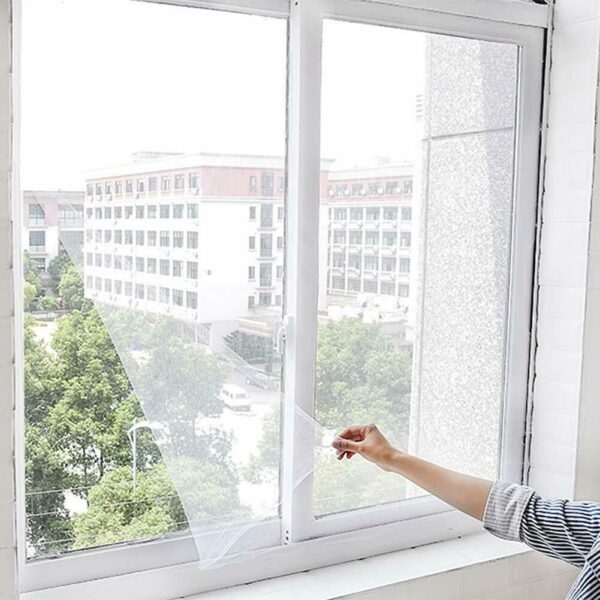MOSQUITERA ADHESIVA RASGADURAS TAPA VENTANA PUERTAS 130x150 ANTI MOSQUITOS 070