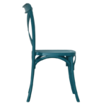 Silla de polipropileno bar restaurante cocina sillas interior exterior verde petróleo - Imagen 3