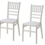 Kit 2 sillas de polipropileno para cocina, bar, restaurante, interior y exterior, color blanco, para boda, 566 V