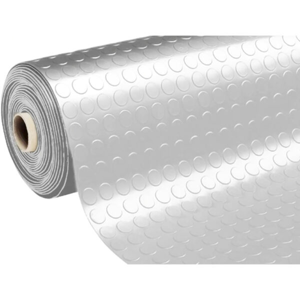 Alfombrilla de goma antideslizante para suelo de mesa con tornillos para furgonetas PVC 100 cm gris claro 2 m