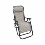 Sillón silla plegable para camping mar jardín metal color beige 637ds